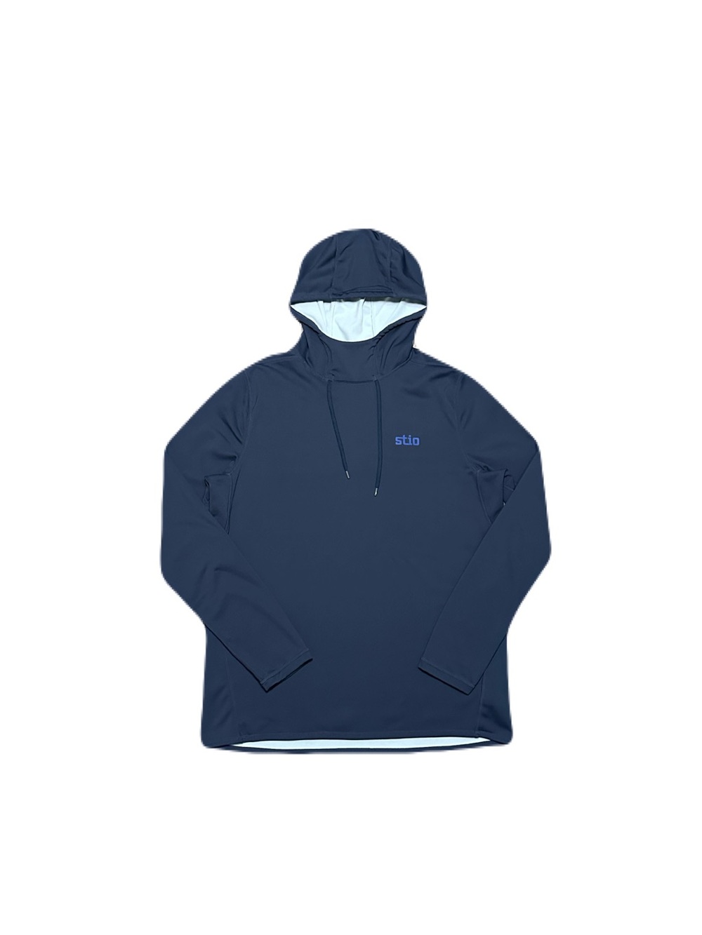 Stio Mens Fremont Stretch Hoodie Blue Pullover Performance Sweatshirt Large